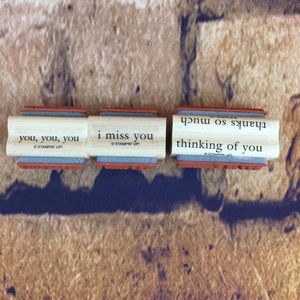 🌸 Three Little Words Stampin Up Wood Mount Stamps